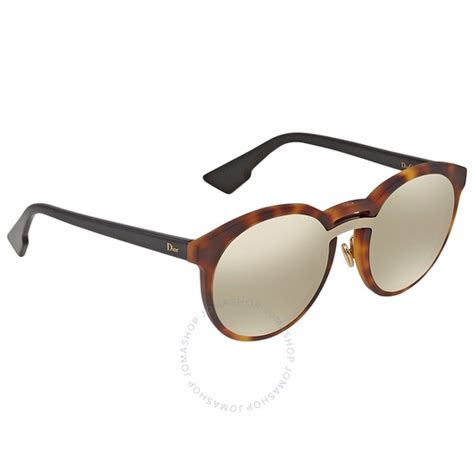 Dior Light Gold Mirror Round Ladies Sunglasses DIORONDE1 